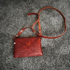 Brown Leather Crossbody Bag 0232
